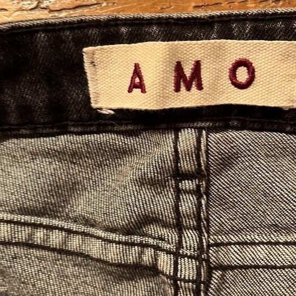 amo Twist Zip Distressed Skinny Ankle Jeans Smoke Grey 24 - Picture 10 of 12